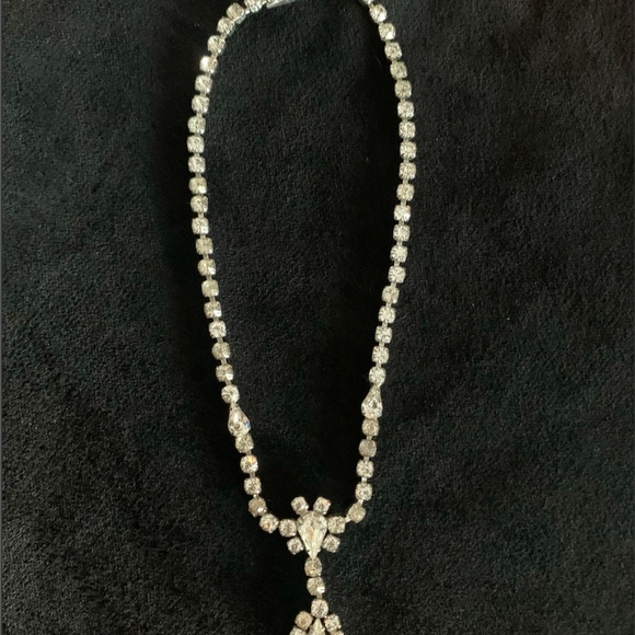 Vinetage Rhinestone Drop Necklace - Picture 3 of 4